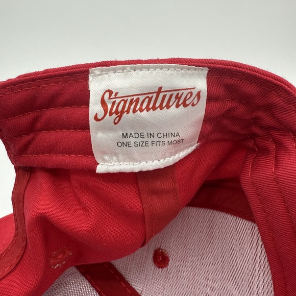 Ohio State Buckeyes red hat embroidered O logo Signatures adjustable cap - Picture 6 of 7